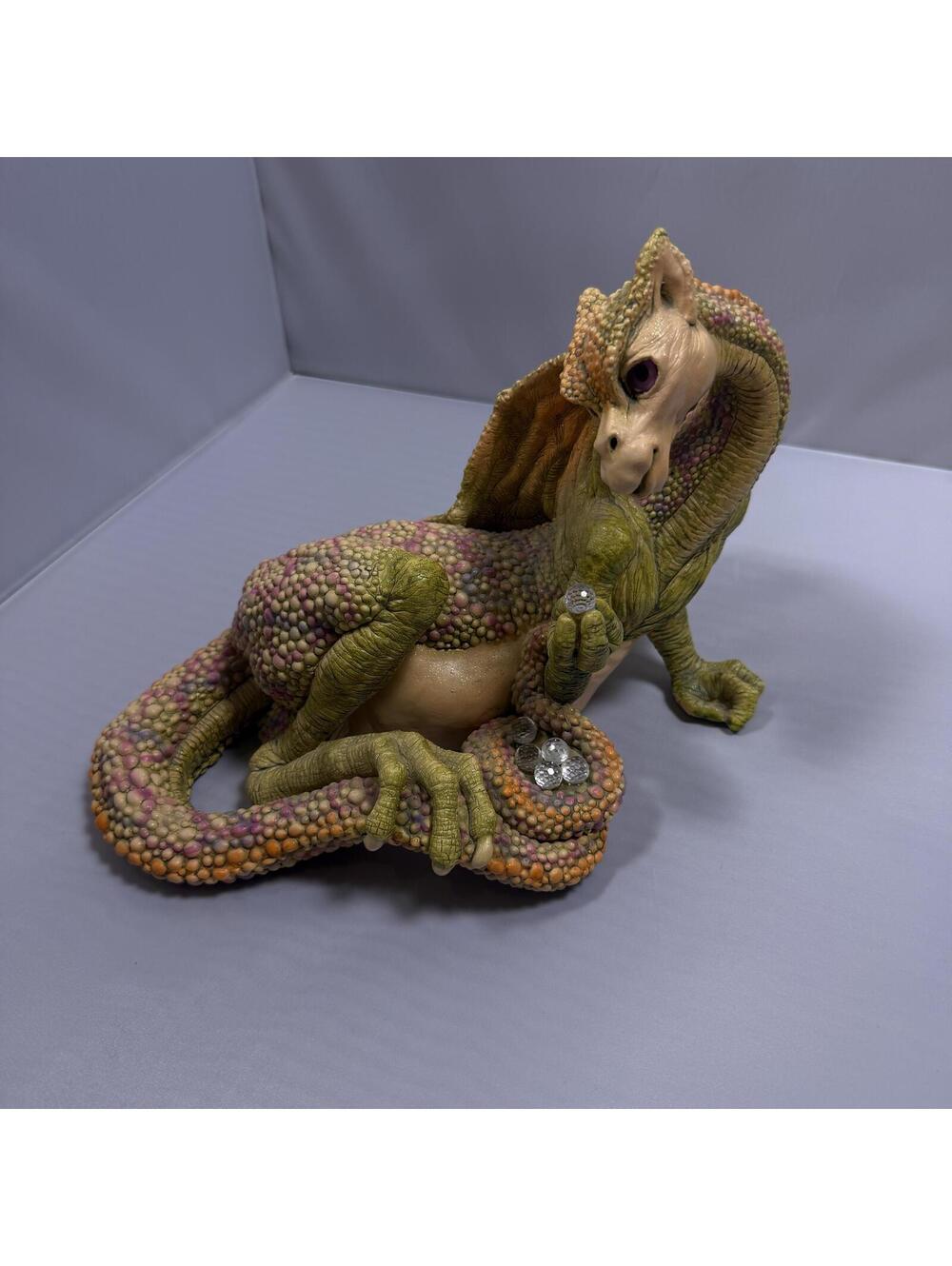1990 Marty Sculpture Dragon Keep Hatch 5200 Mother Sculpture With Crystal